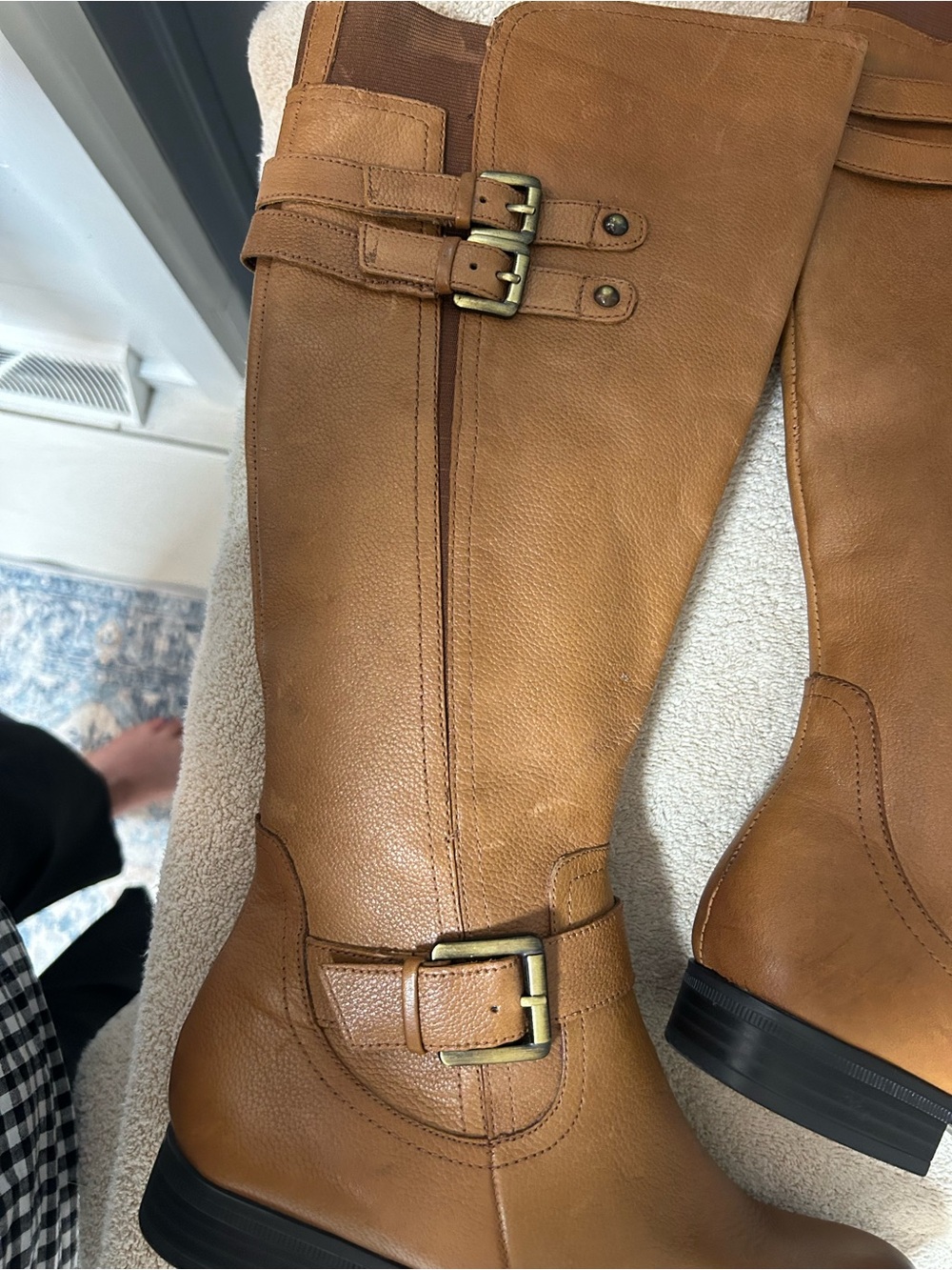 NATURALIZER JESSIE side zip leather knee high boots. New?? Size 8 - Picture 4 of 13